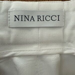 Nina Ricci White Palazzo Linen Pant - Never Worn. New! Lost the tags.